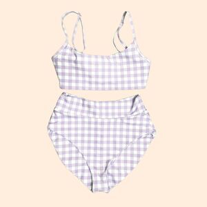 Skatie Gingham Purple Bikini